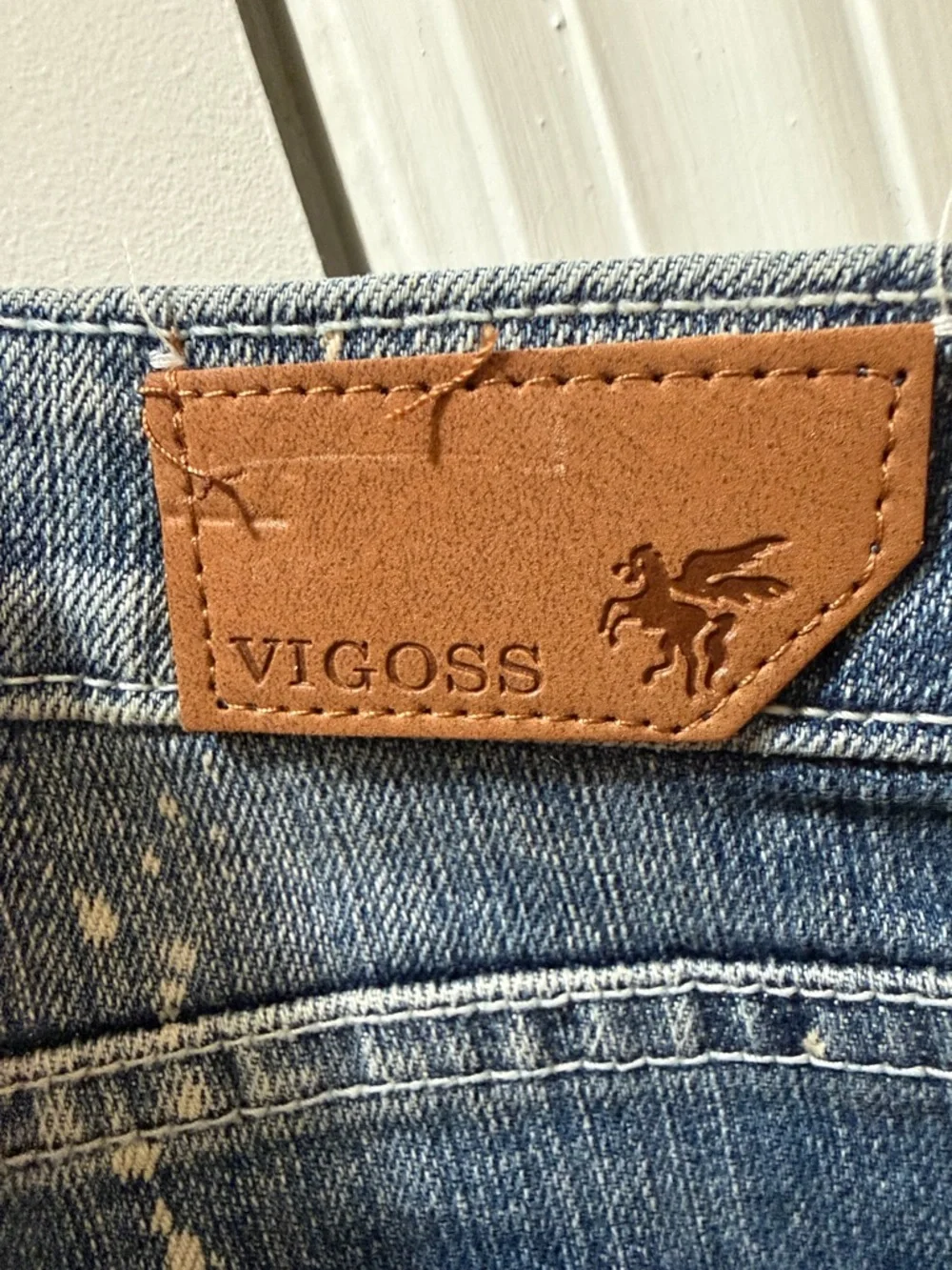 NWT Vigoss Blue Distressed Rolled-Hem Jean Shorts